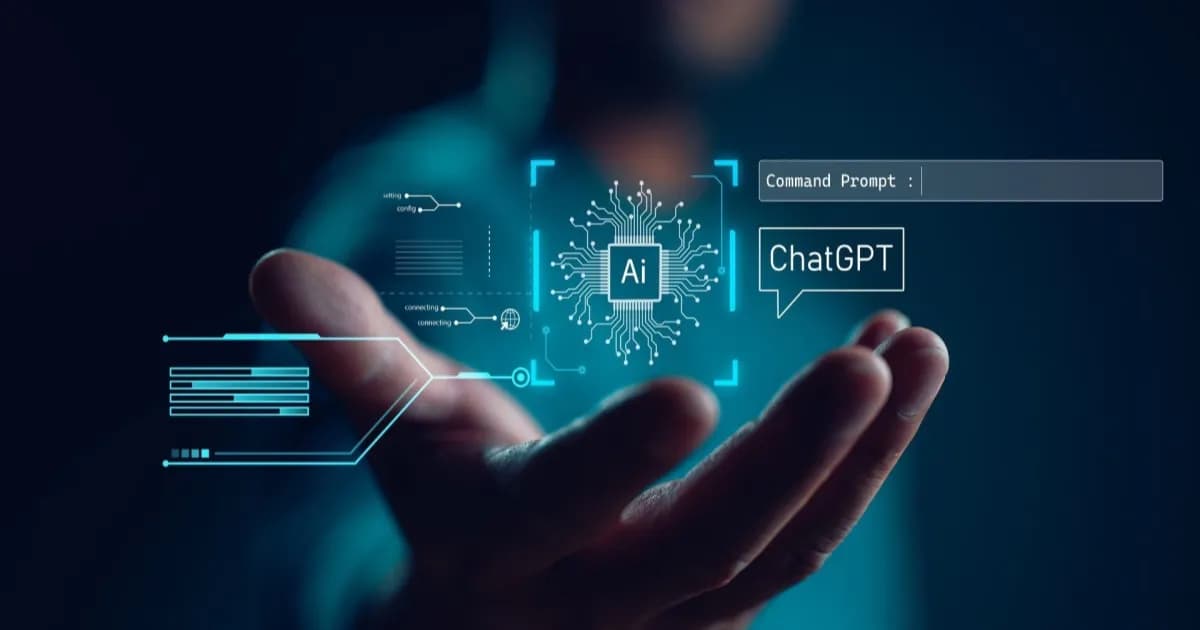Ilustrasi AI enterprise dengan visualisasi koneksi global dan teknologi kecerdasan buatan