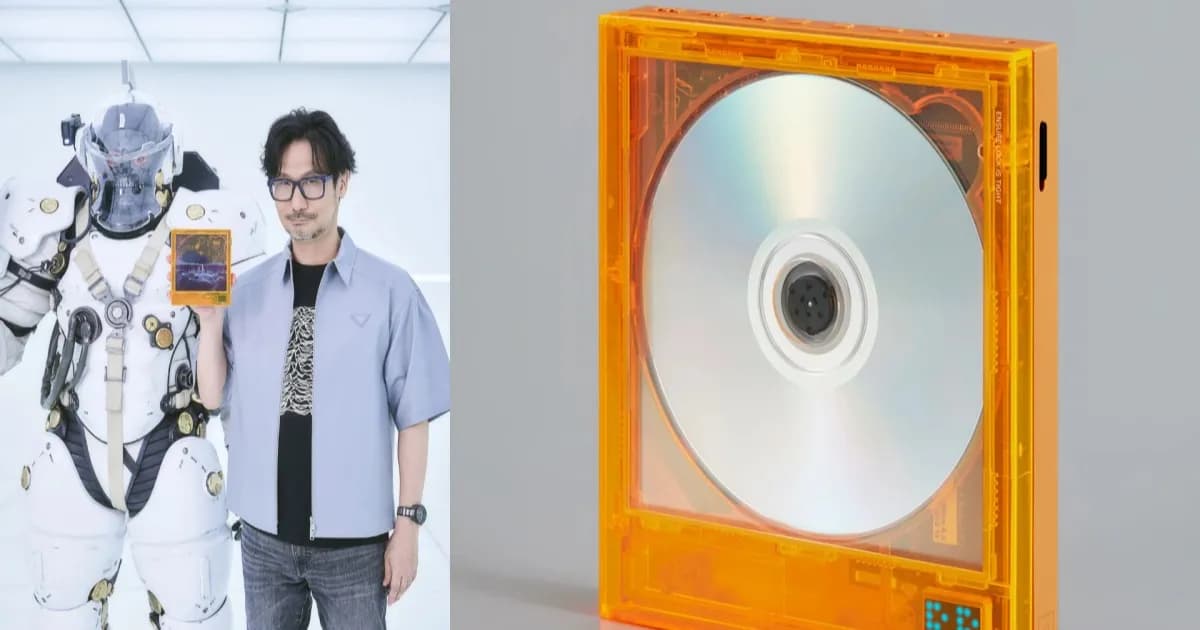 Instant Disc Audio Cp1 DEATH STRANDING 2 Model dengan desain transparan oranye