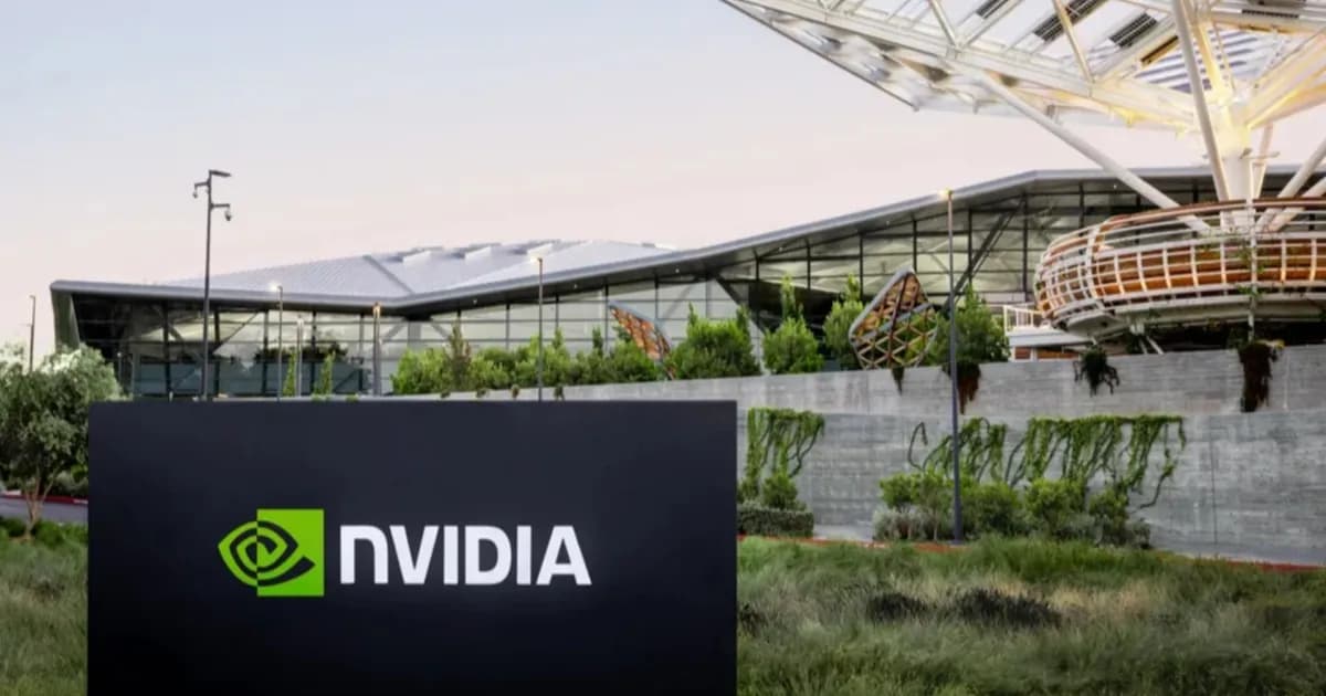 Ilustrasi logo Nvidia untuk proyek pendanaan data center OpenAI