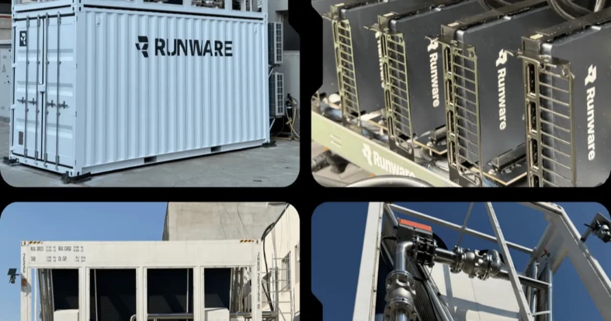 Ilustrasi data center modular Sonic Inference Pod dari Runware
