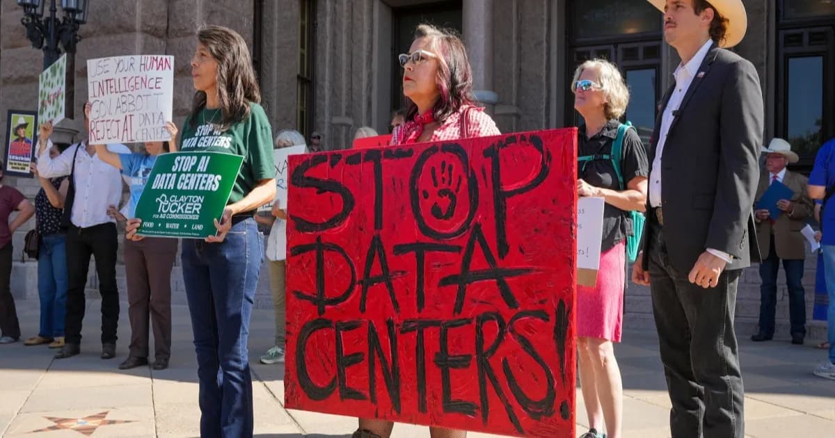 Protes pembangunan data center oleh warga Amerika Serikat