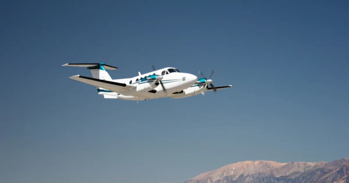 Pesawat Beechcraft King Air yang mengalami kecelakaan akibat gangguan GPS jamming militer di New Mexico
