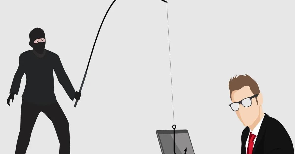 Ilustrasi serangan phishing yang menyamar sebagai Bank of America