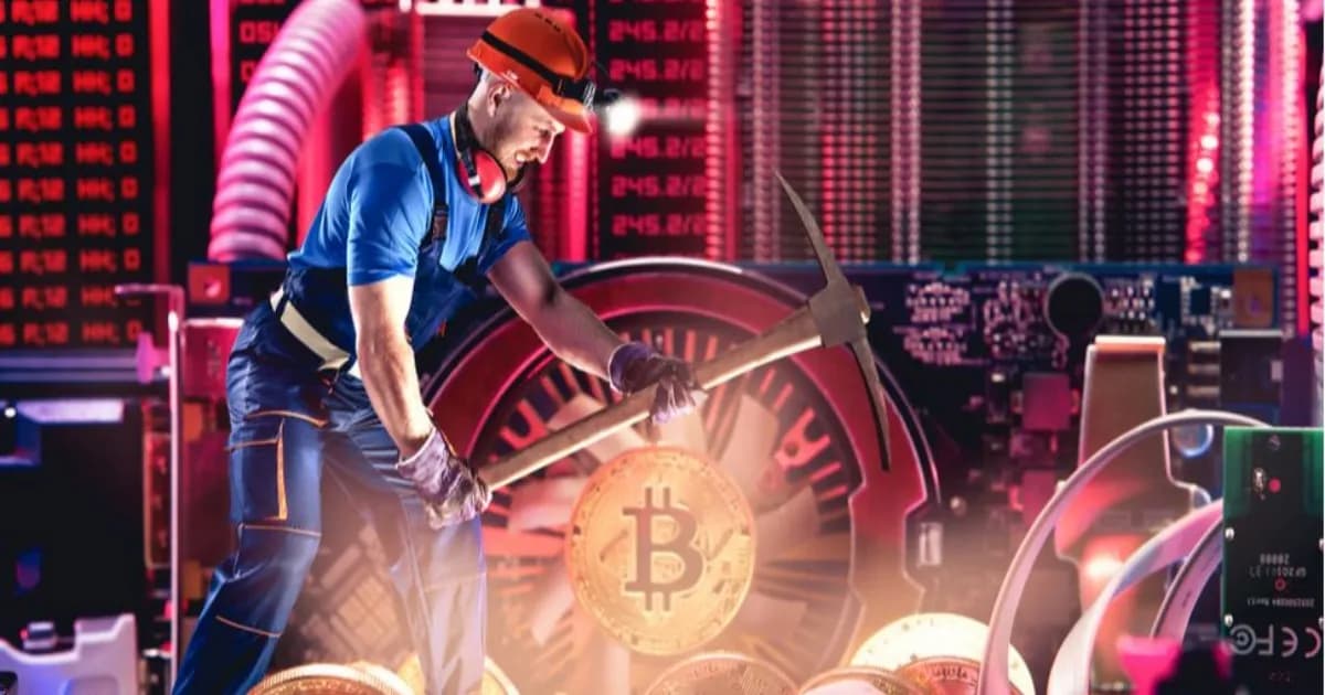 Ilustrasi cryptocurrency Bitcoin dengan latar belakang gelap