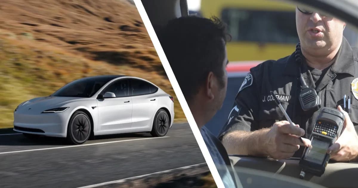 Ilustrasi pengemudi Tesla ditilang polisi karena melaju di atas batas kecepatan dengan Autopilot aktif