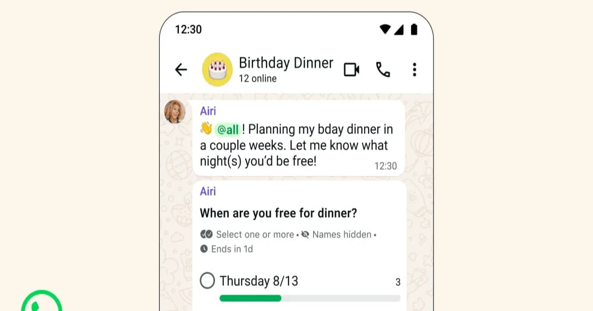 Fitur @all WhatsApp untuk memberi tahu semua anggota grup sekaligus