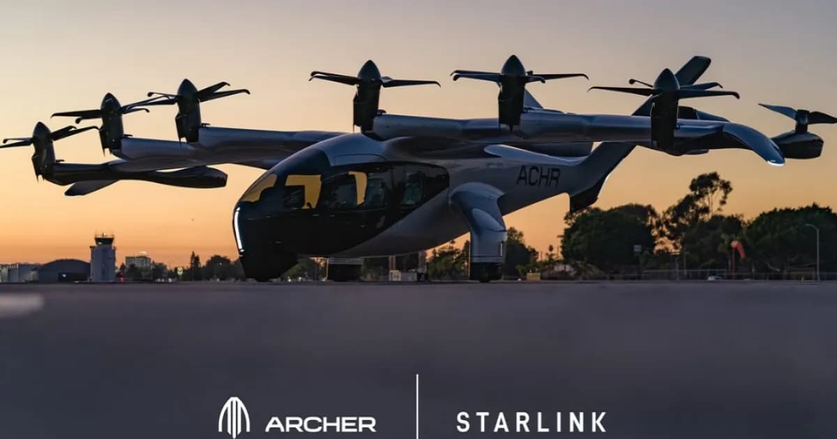 Pesawat eVTOL Archer Aviation dengan konektivitas Starlink