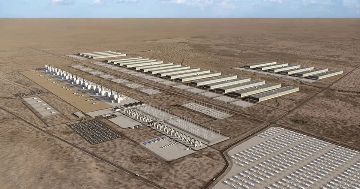 Render data center Amazon di Pecos County, Texas dengan pembangkit listrik gas