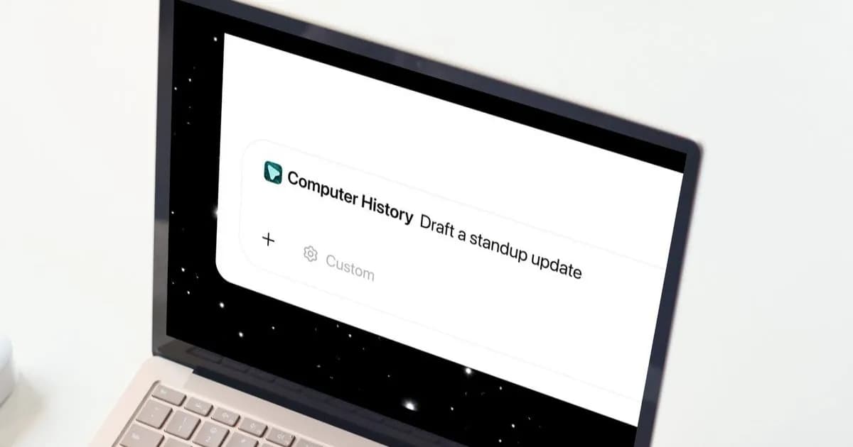 Fitur Computer History ChatGPT sedang digunakan di aplikasi desktop