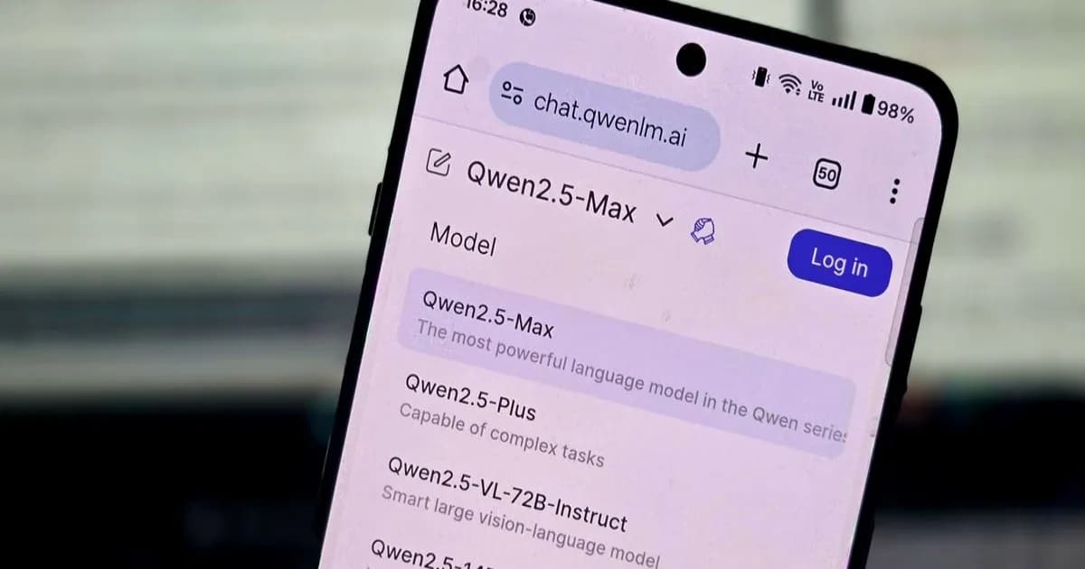 Screenshot antarmuka Qwen Chat milik Alibaba