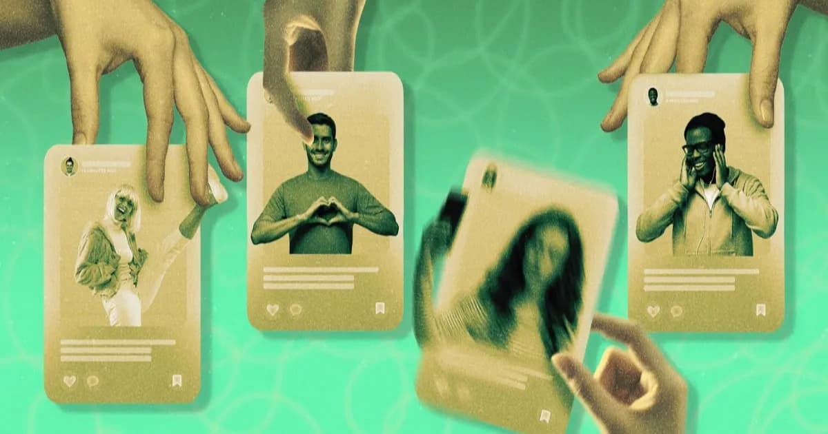 Ilustrasi pengaturan privasi untuk memilih keluar dari pelatihan AI di aplikasi media sosial di smartphone