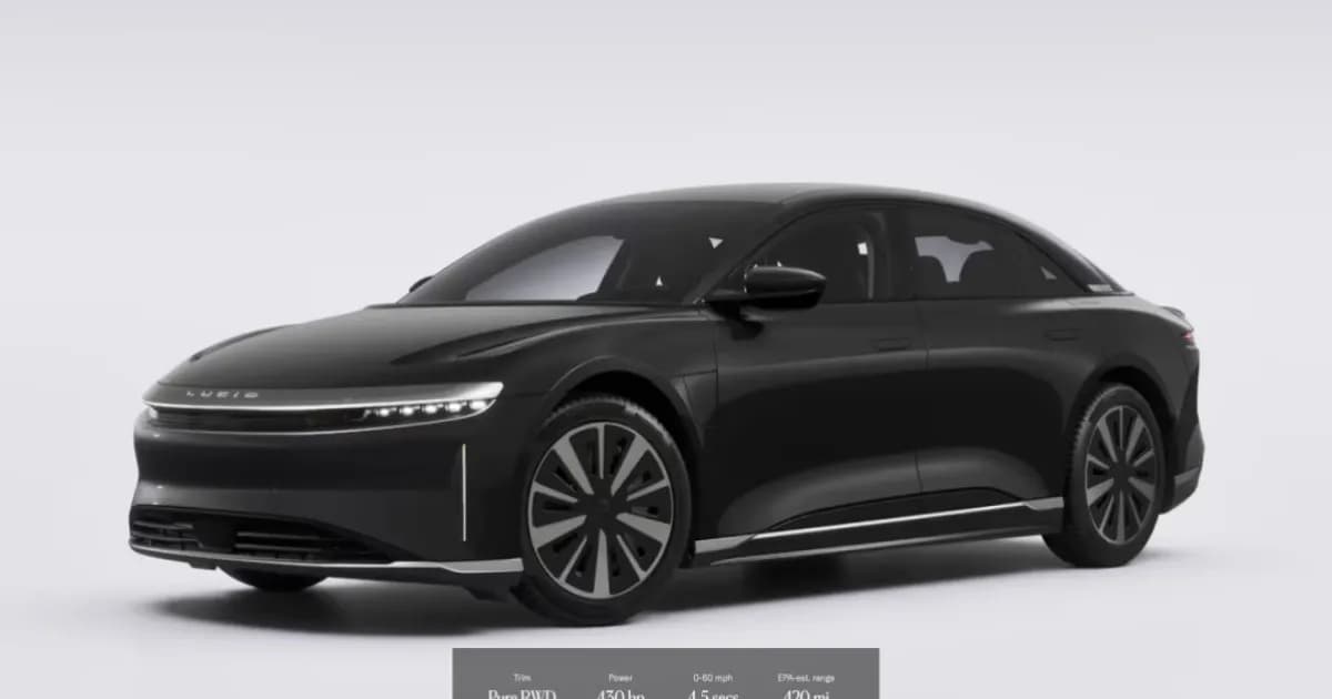 Lucid Air 2027 hero tampilan depan