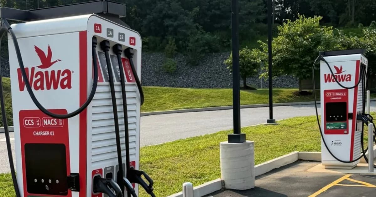 Wawa branded EV chargers di lokasi Pennsylvania