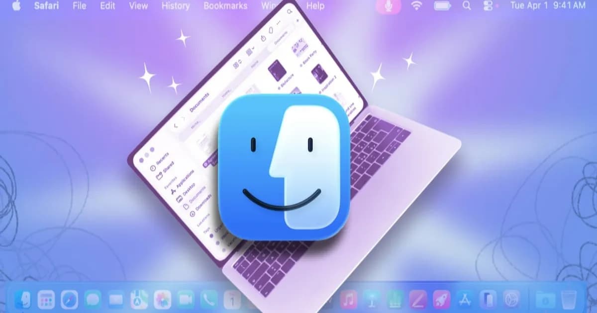 Ilustrasi tampilan aplikasi Finder di Mac dengan berbagai fitur tersembunyi untuk produktivitas