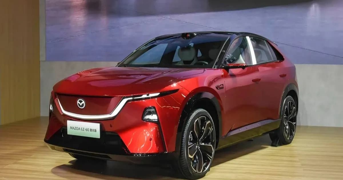 Mazda CX-6e facelift dengan unit LiDAR di atap untuk kemampuan NOA