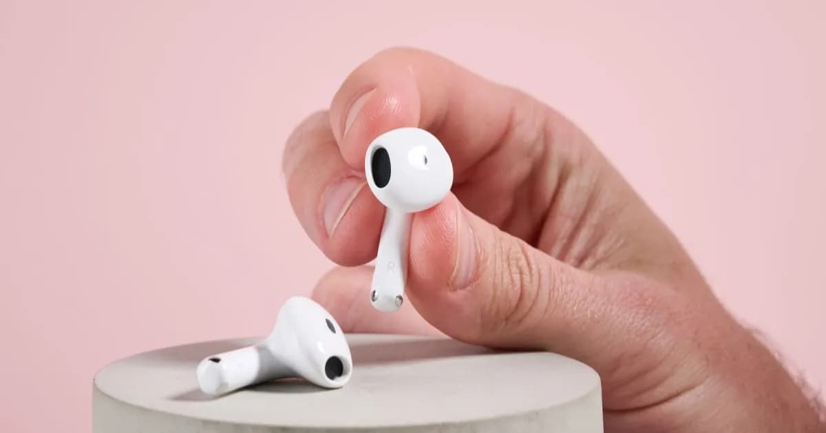 Ilustrasi AirPods dengan kamera terintegrasi untuk pemrosesan AI