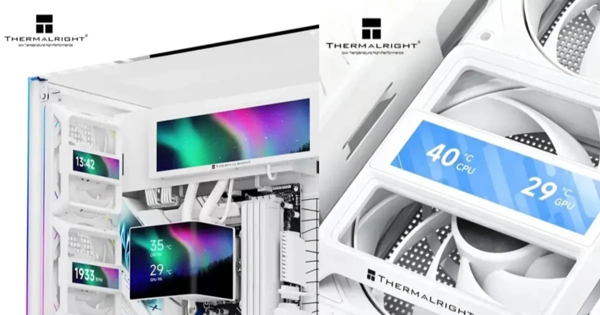 Thermalright Fan Frame Vision-1 aksesori kipas PC dengan layar IPS 3,69 inci