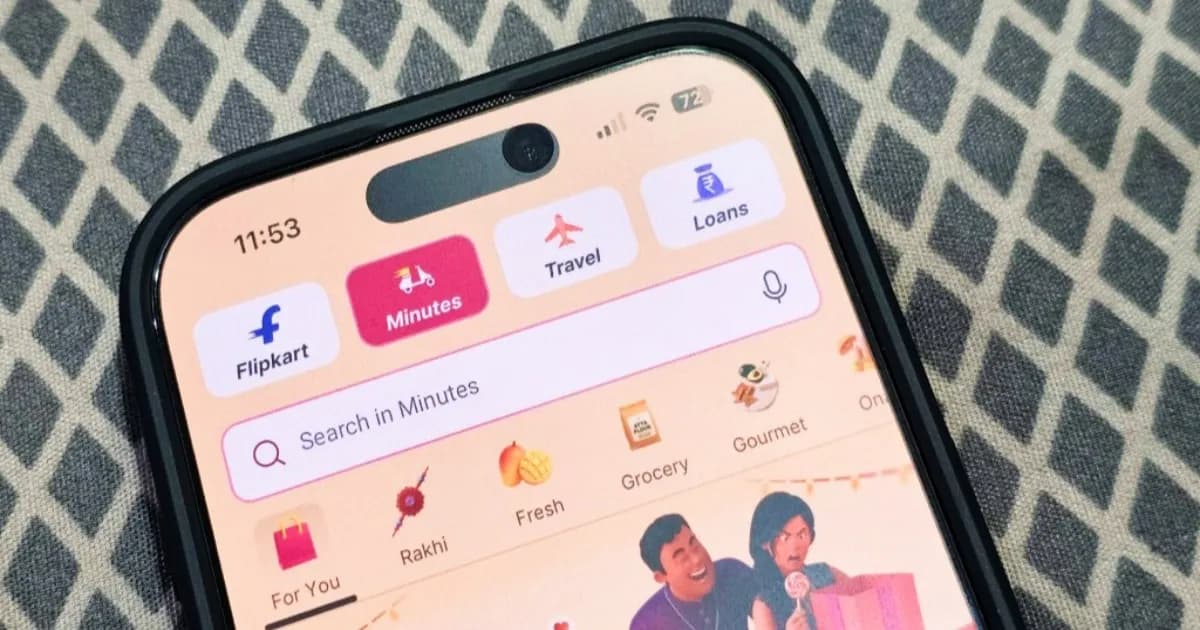 Ilustrasi layanan quick commerce Flipkart Minutes dengan pengiriman cepat di India