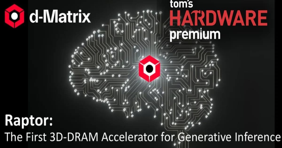 d-Matrix Raptor 3D DRAM accelerator untuk generative inference