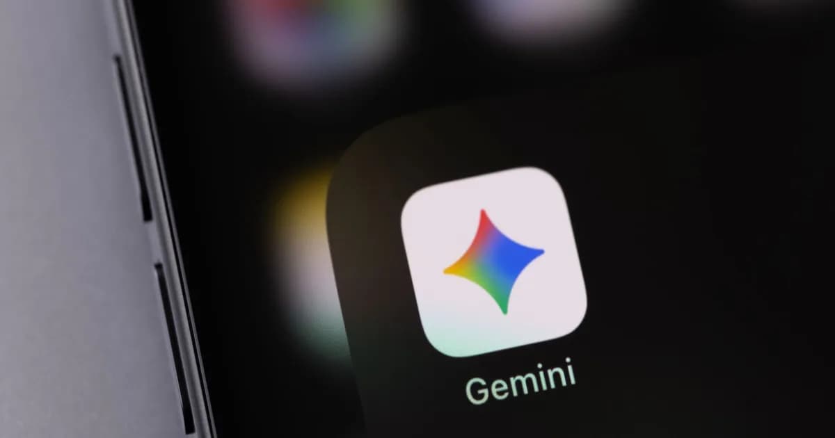 Ilustrasi ikon aplikasi Google Gemini di layar ponsel pintar