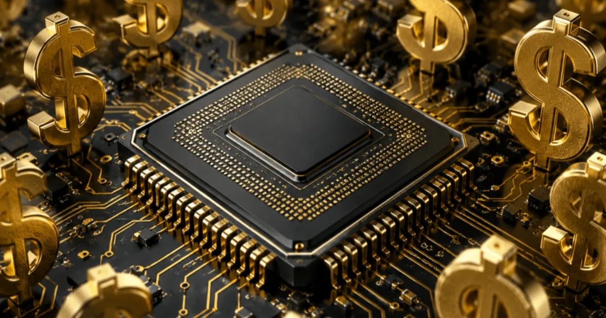 Ilustrasi chip AI Nvidia yang akan disewakan Lambda ke Microsoft melalui pendanaan utang US$1 miliar
