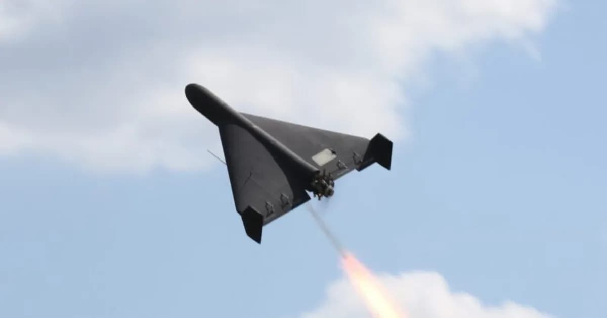 Ilustrasi drone loitering munition Garpia-A1E buatan Almaz-Antey yang dipasarkan Rosoboronexport ke militer asing