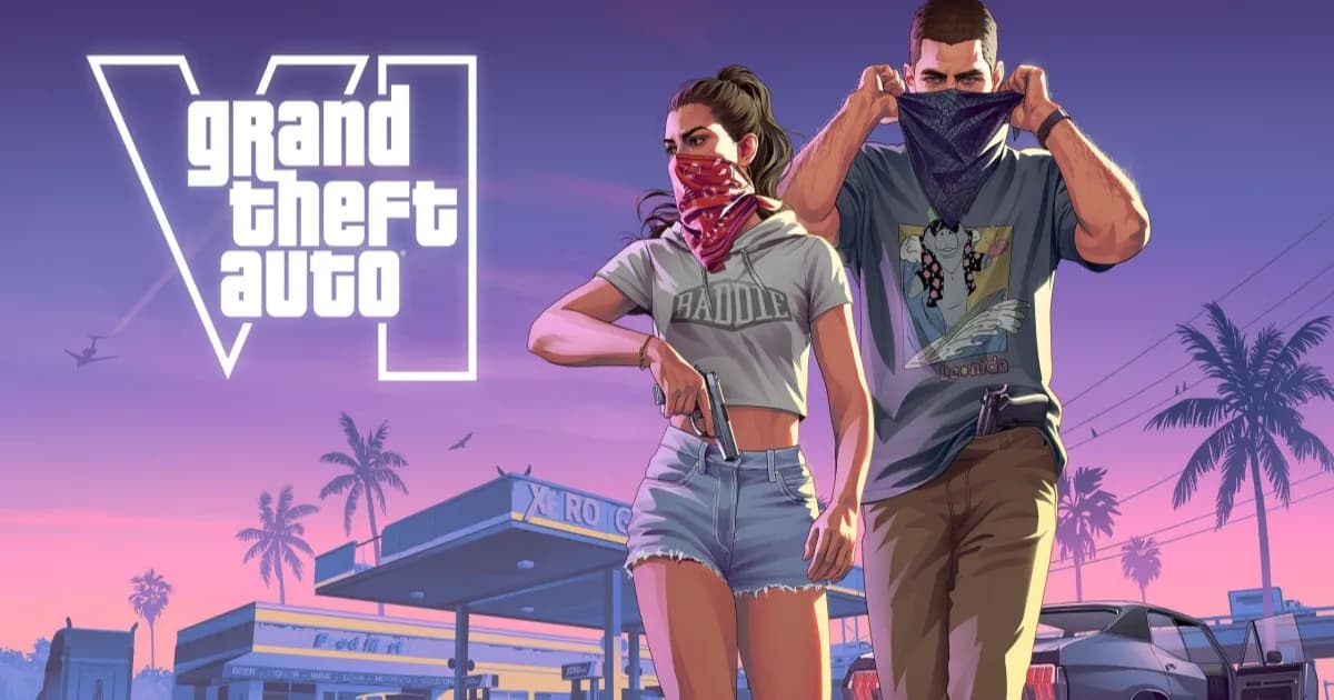 Cover art resmi Grand Theft Auto VI dengan nuansa Miami