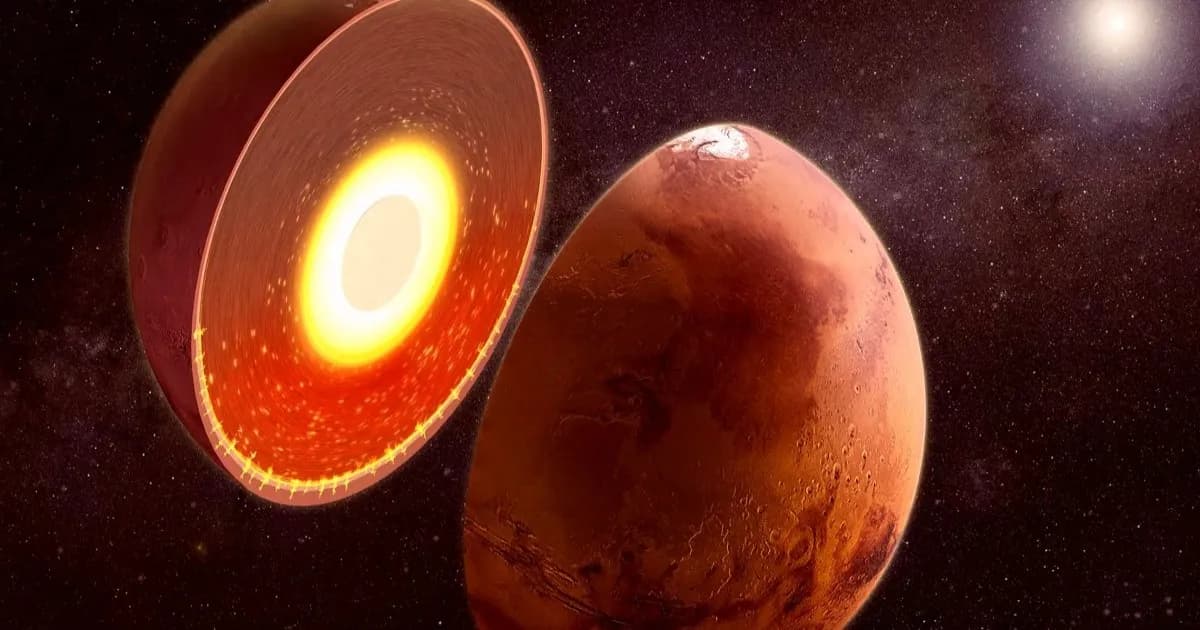 Konsep artistik interior Mars bagian selatan yang lebih hangat dengan anomali termal