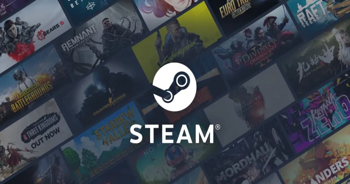 Ilustrasi kebocoran data Valve dengan logo Steam dan file game yang terekspos