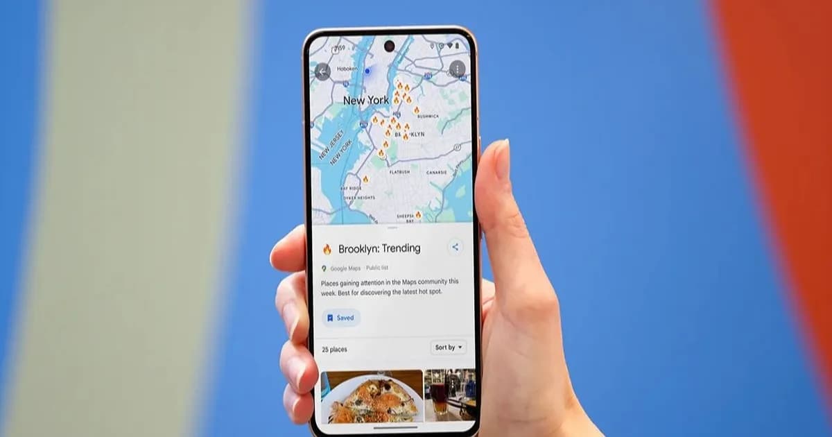 Google Maps menampilkan perubahan nama Lake Ontario menjadi Lake America di layar ponsel