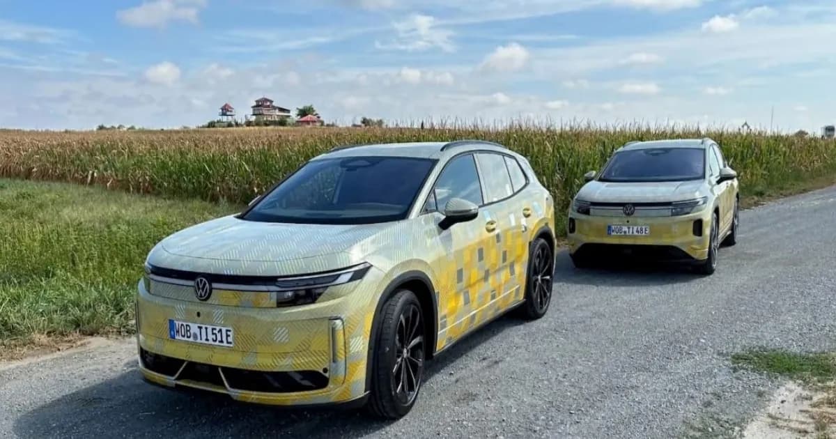 Volkswagen ID.4 electric Tiguan tampak depan dengan desain SUV baru
