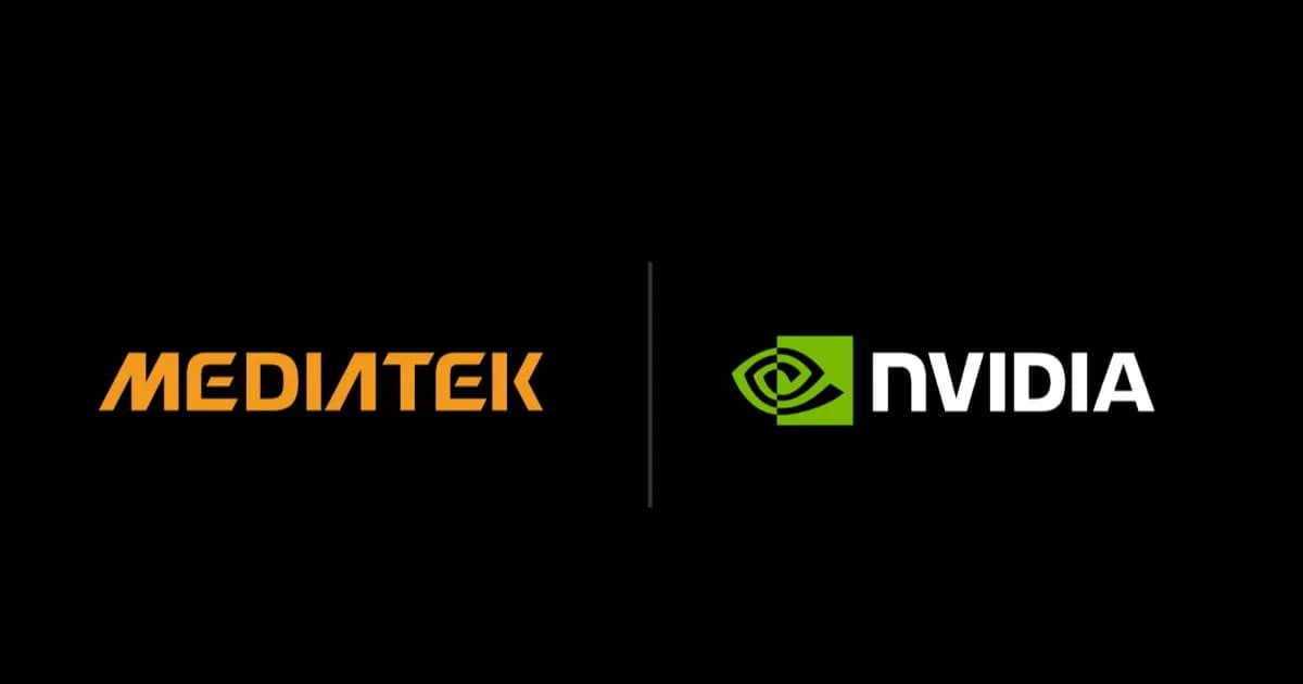 Logo Nvidia dan MediaTek dalam kemitraan strategis untuk platform NVLink Fusion