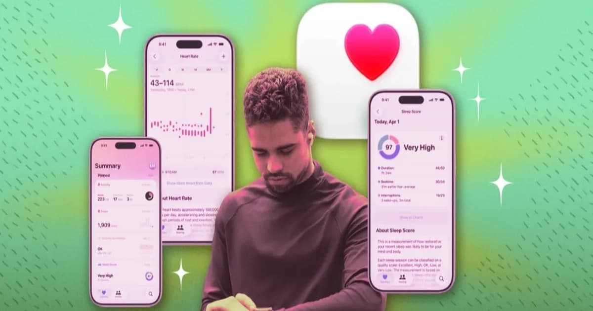 Tampilan aplikasi Apple Health di iPhone dengan berbagai fitur kesehatan