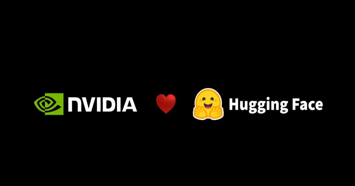 Logo Nvidia diumumkan sebagai perusahaan yang mengakuisisi Hugging Face senilai 12,93 miliar dolar AS