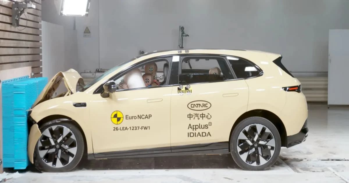 Leapmotor B05 saat menjalani uji tabrak Euro NCAP