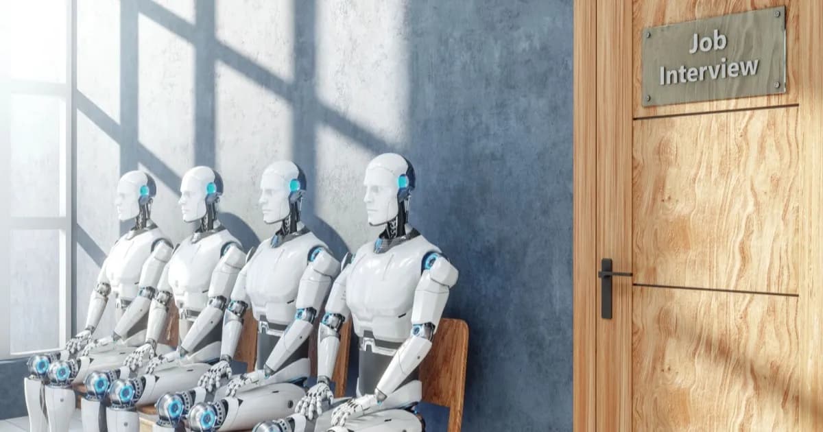 Ilustrasi empat chatbot AI ChatGPT Gemini Claude dan Perplexity menunjukkan pekerjaan customer service paling terancam digantikan AI