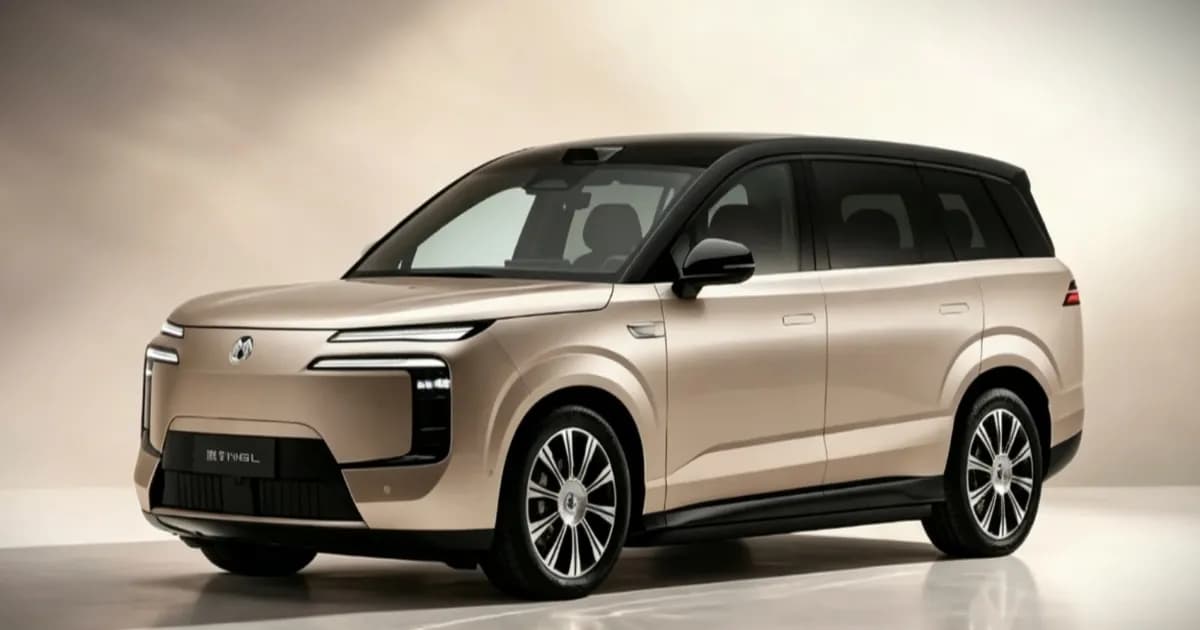 Denza N8L EV tampak depan dengan desain SUV listrik besar