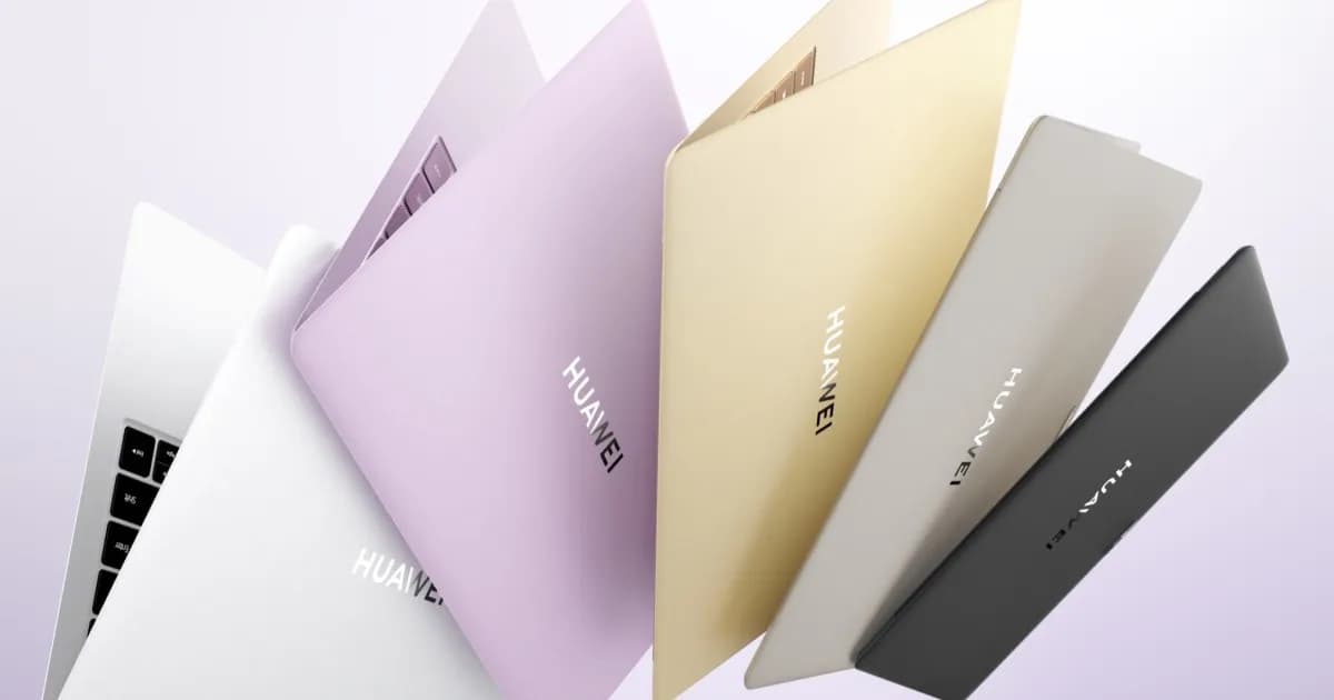 Ilustrasi Huawei MateBook Pro S dengan desain tipis dan ringan