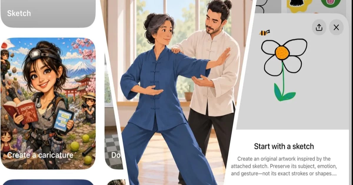 Ilustrasi antarmuka ChatGPT Images 2.5 dengan berbagai fitur pengeditan gambar baru dari OpenAI