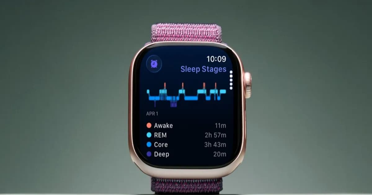 Ilustrasi Apple Watch Series 12 dengan fitur pelacakan tidur yang ditingkatkan