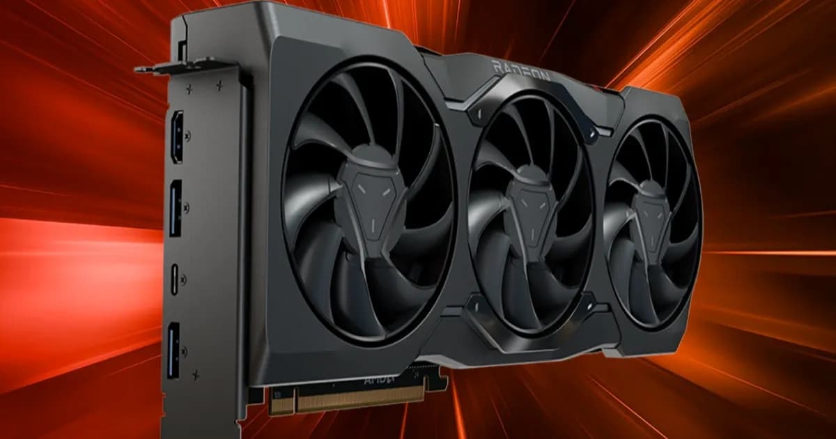 Ilustrasi kartu grafis diskret AMD untuk PC desktop