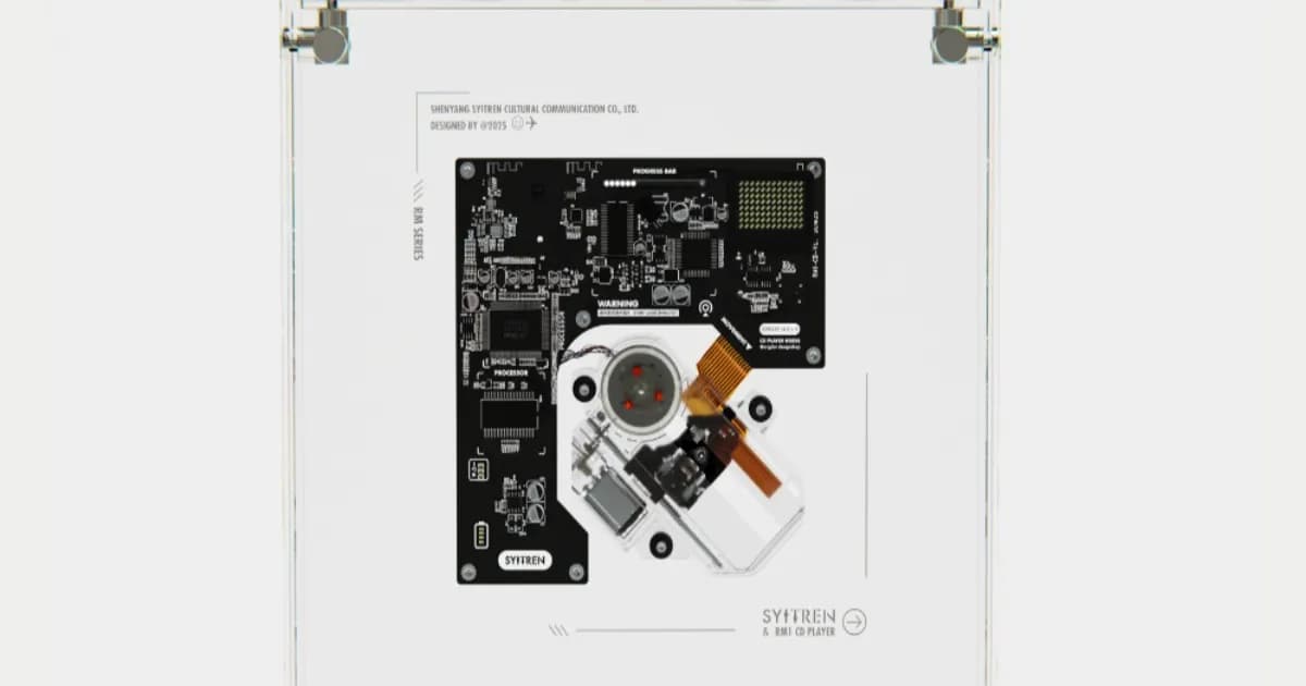 Syitren RM1 CD player transparan dengan bodi akrilik borderless