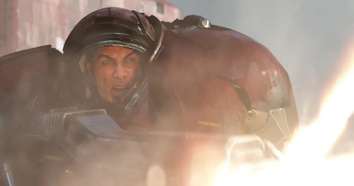A still from the StarCraft reveal teaser trailer showing the trooper Holt firing his weapon into oncoming enemies