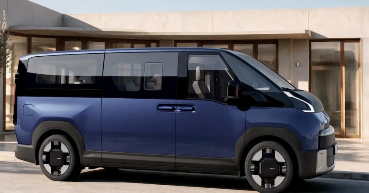 Kia PV7 van listrik berukuran besar saat debut perdana di IAA Transportation 2026 Hanover Jerman