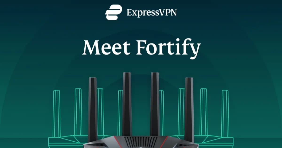 Promo image of new ExpressVPN router, Fortify