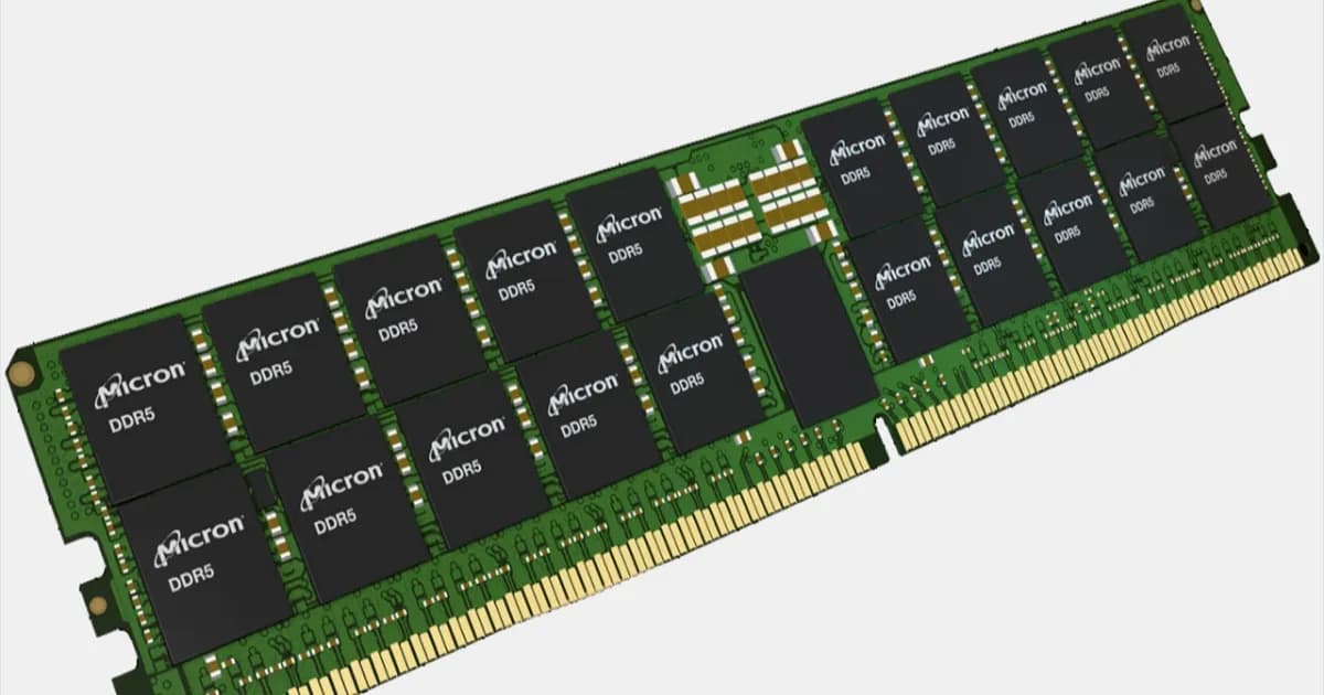 Modul memori Micron DDR5 berkapasitas 512GB untuk server