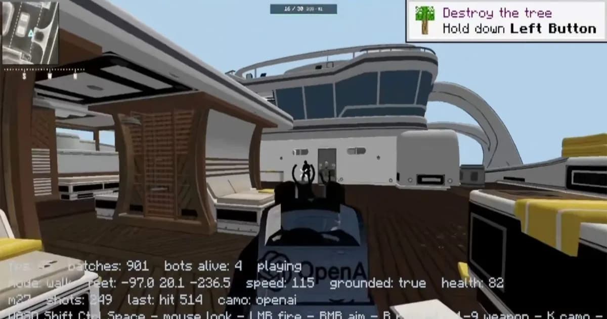 Peta Hijacked Call of Duty Black Ops 2 berjalan native di dalam Minecraft