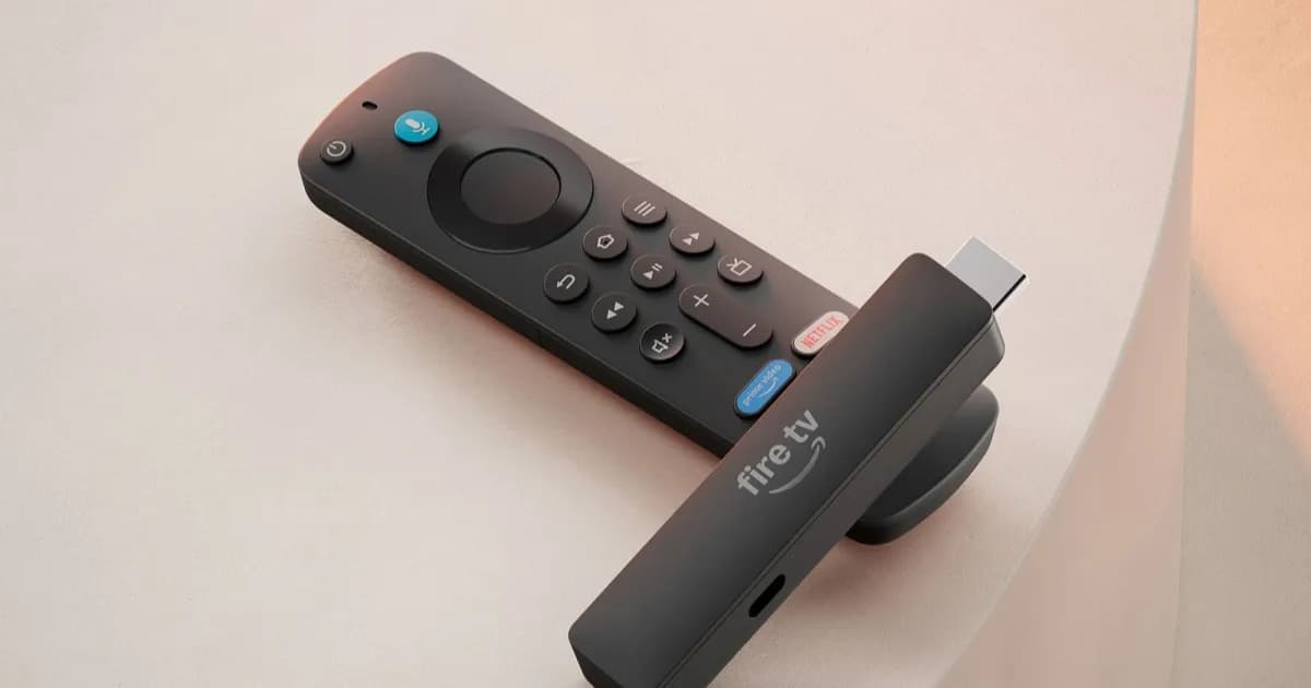 Amazon Fire TV Stick HD (2026) yang mendukung aplikasi Proton VPN di Vega OS