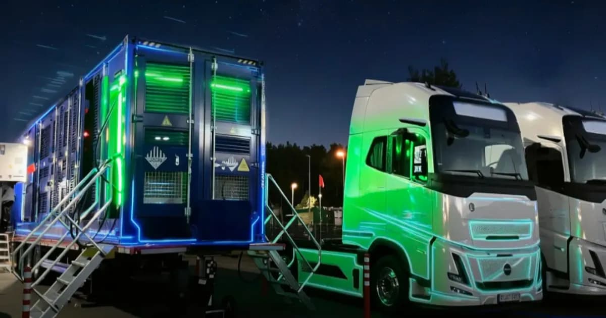 Sistem pengisian ultra-cepat penyimpanan energi mobile Quibo 2 mWh dalam kemitraan CATL dan DHL Group