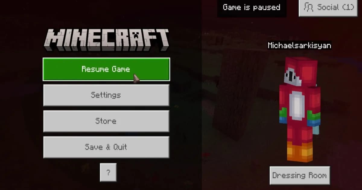 Mighty Mike Plays Minecraft main menu